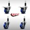 Service Caster 3'' SS Blue Poly Swivel 1-1/8'' Expanding Stem Caster Set 2 Total Lock Brakes, 4PK SCC-SSEXTTL20S314-PPUB-BLU-2-S-2-118 - alternate 3